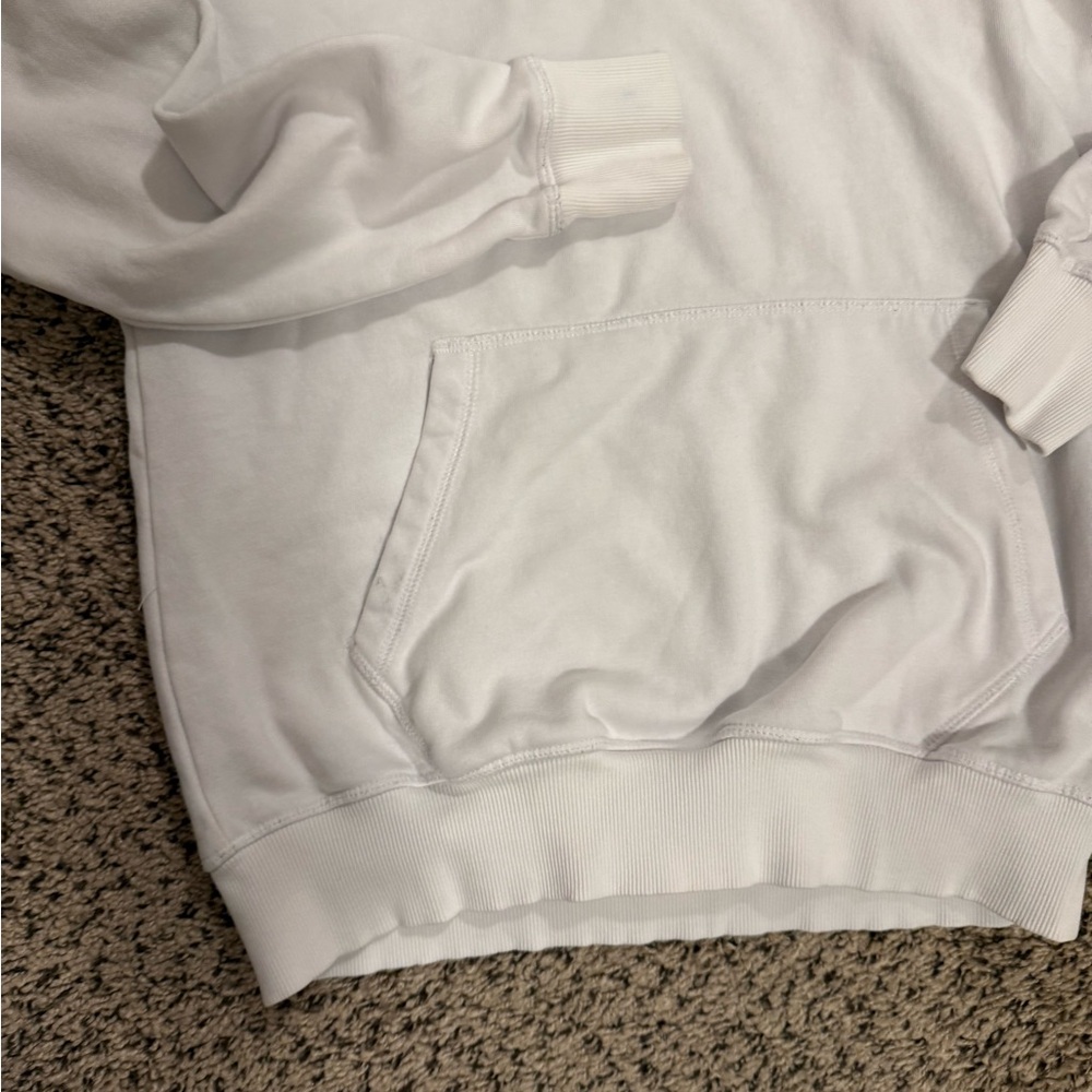 Gymshark White Active Hoodie with Black Logo - Picture 2 of 3